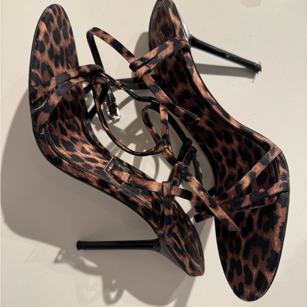 Zara Brown and Black Velvet Heels